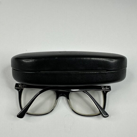 Ray-Ban‎ Black Retro Eyeglasses Frames Only With Black Hard Case - Picture 15 of 16